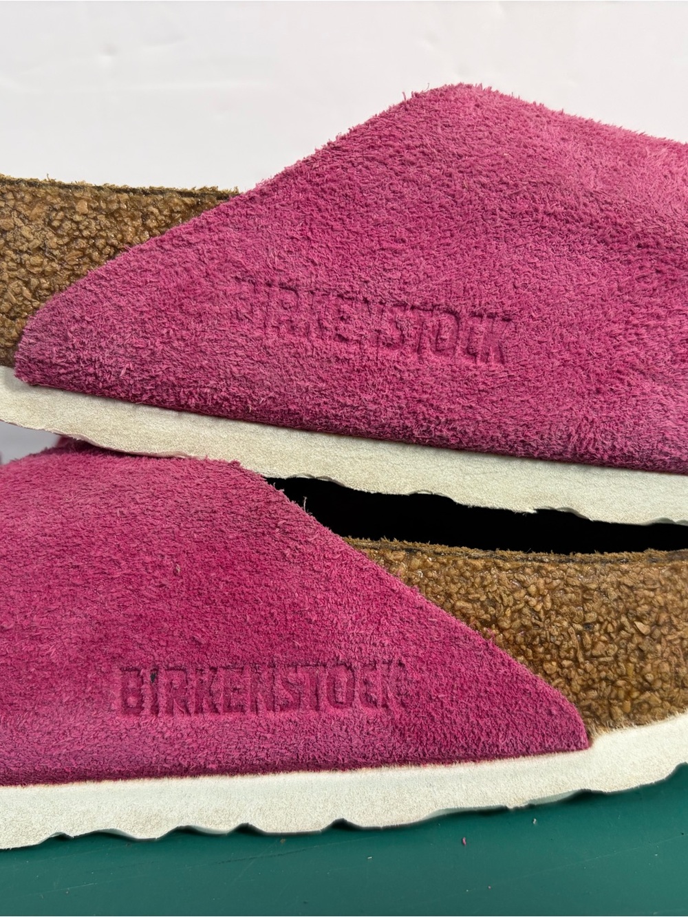 Birkenstock Boston Soft Footbed Pink Suede Clogs Sandals EU 40 US 9 Women - Picture 8 of 11